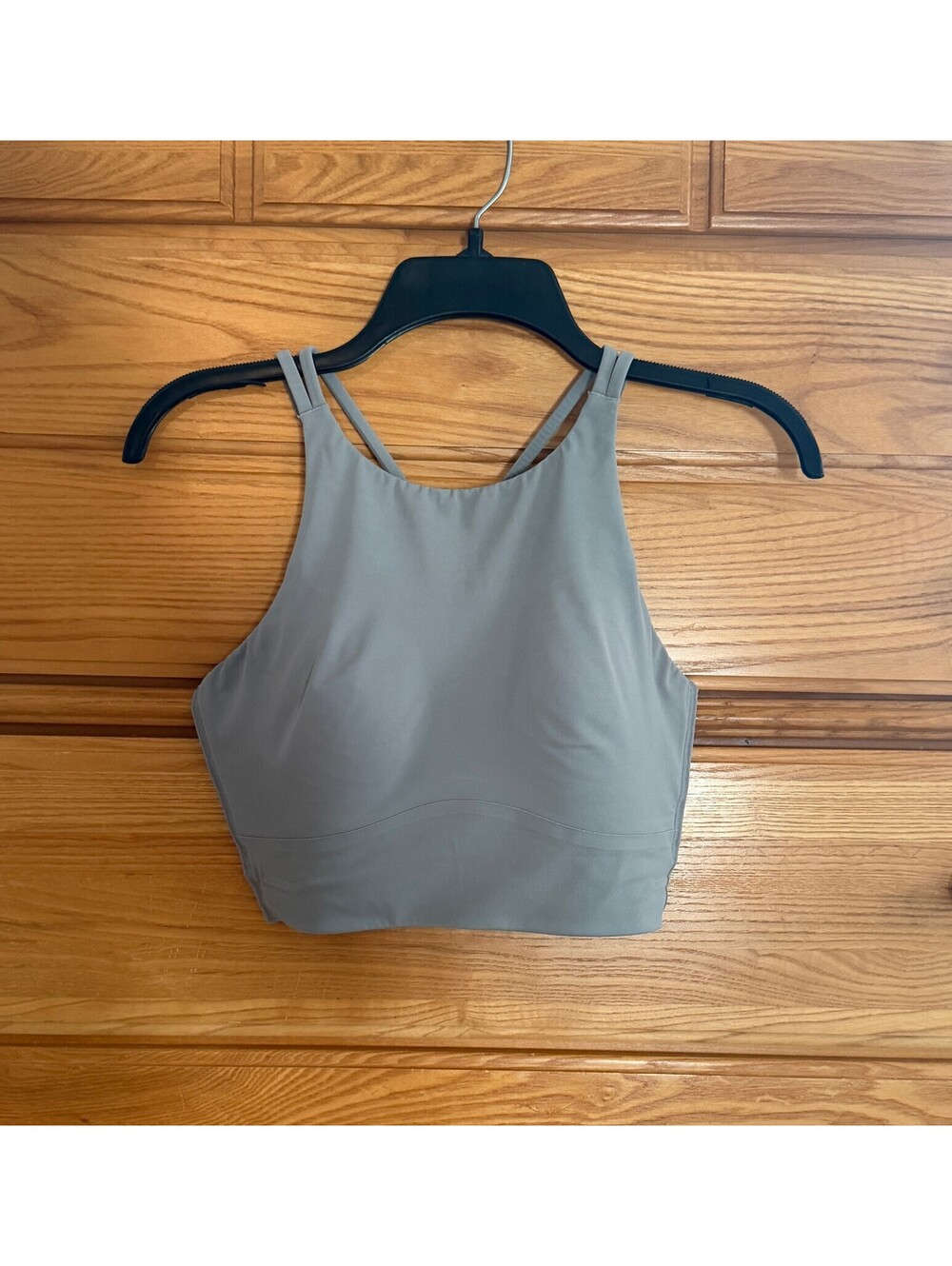 Lululemon Like a Cloud Longline Bra High Neck Light Support, B/C Cup EUC Gray